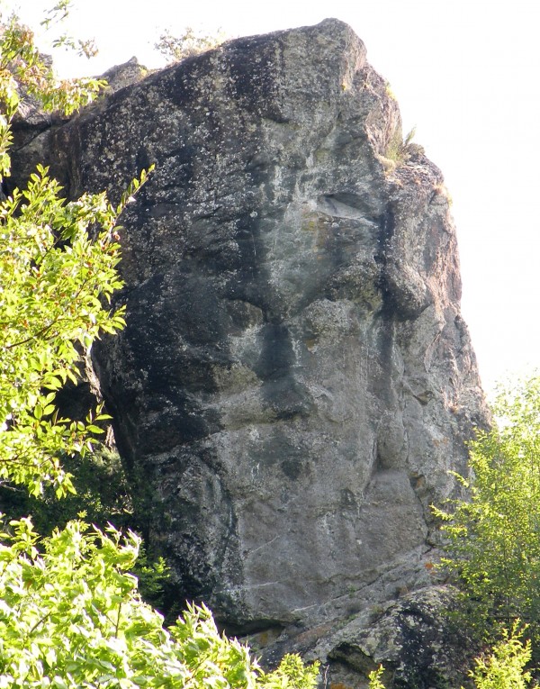 The face on the rock